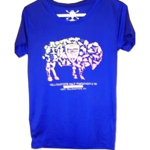 Yellow Stone Half Marathon Womens (Medium) VR Short Sleeve Athletic Apparel Used